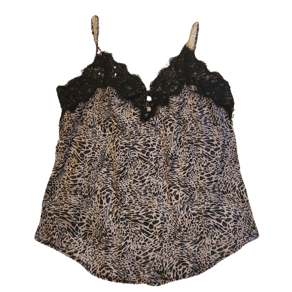 Maurices Black and Tan Lace Camisole